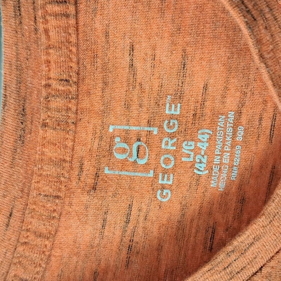 George  Men's V-Neck Short Sleeve T-shirt Size Large 42-44 - Picture 2 of 5